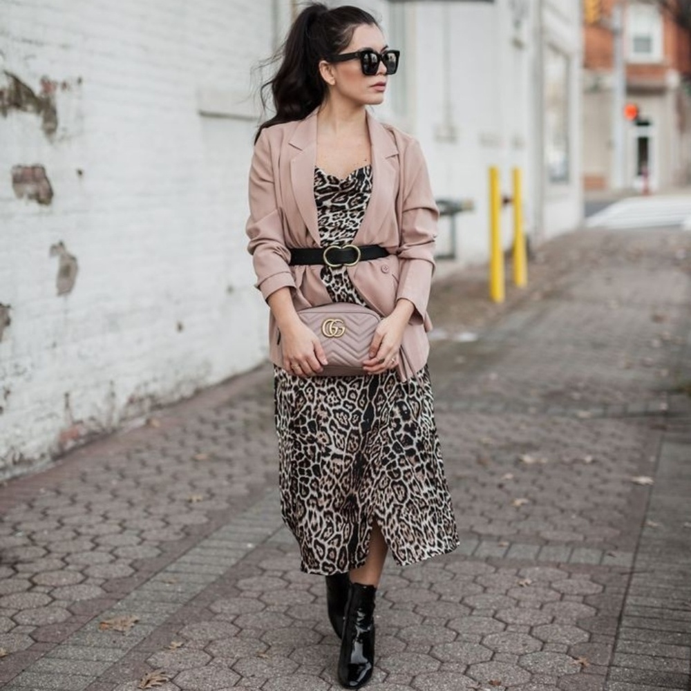 NWOT Almost Famous cheetah print dress sz Small